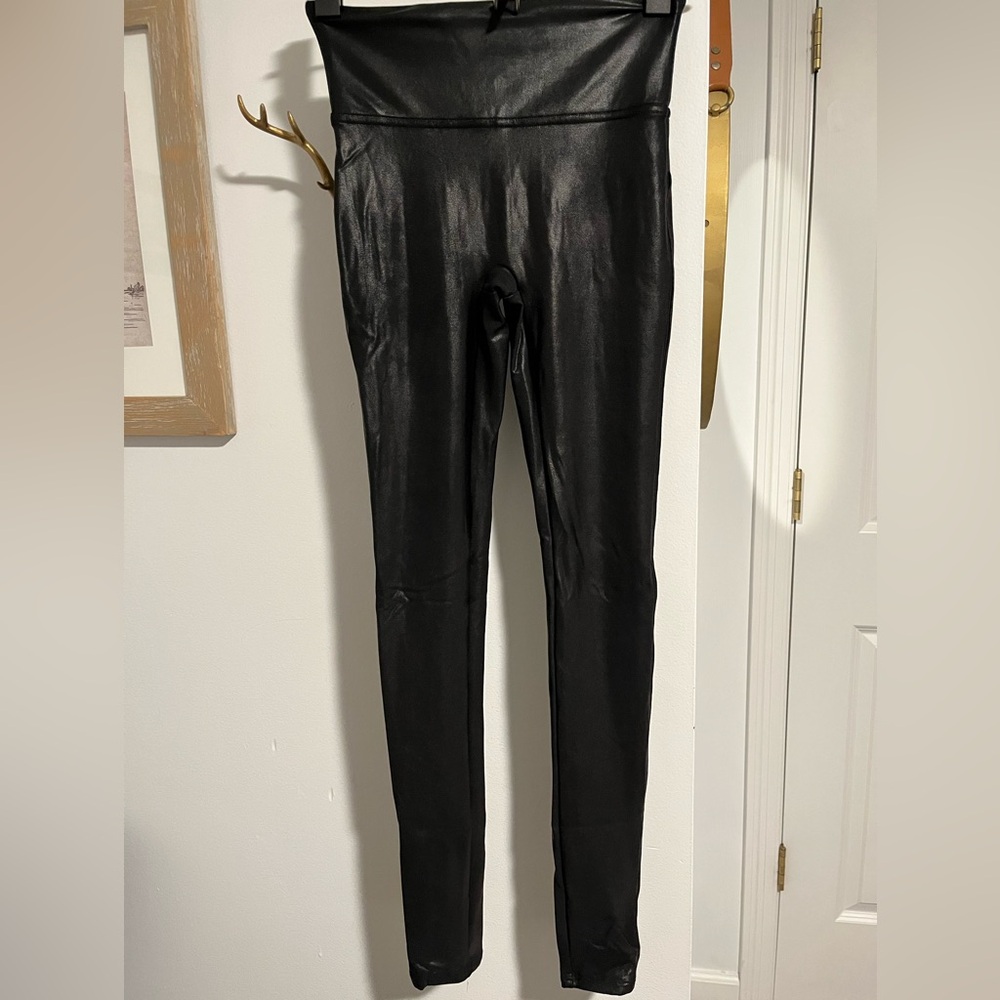 SPANX Glossy Black Leggings